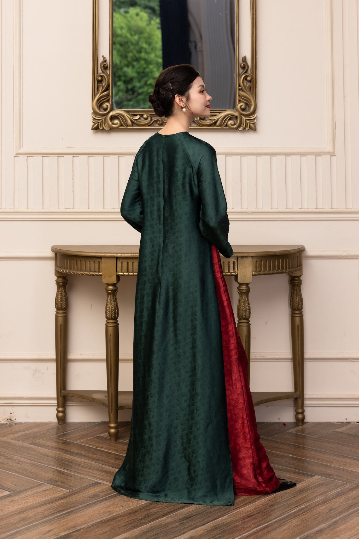Traditional silk ao dai dress