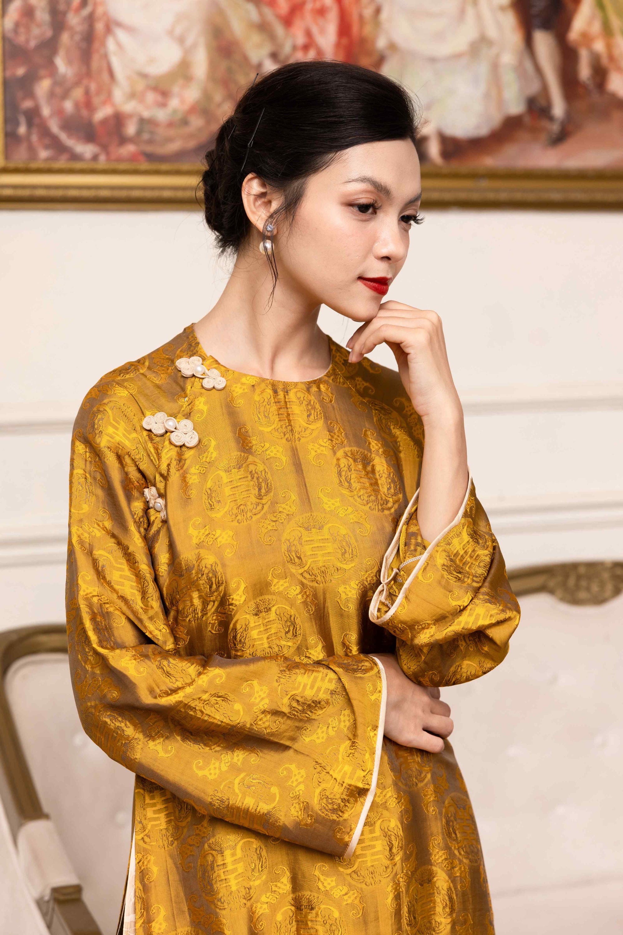 Women's Vietnamese silk dress